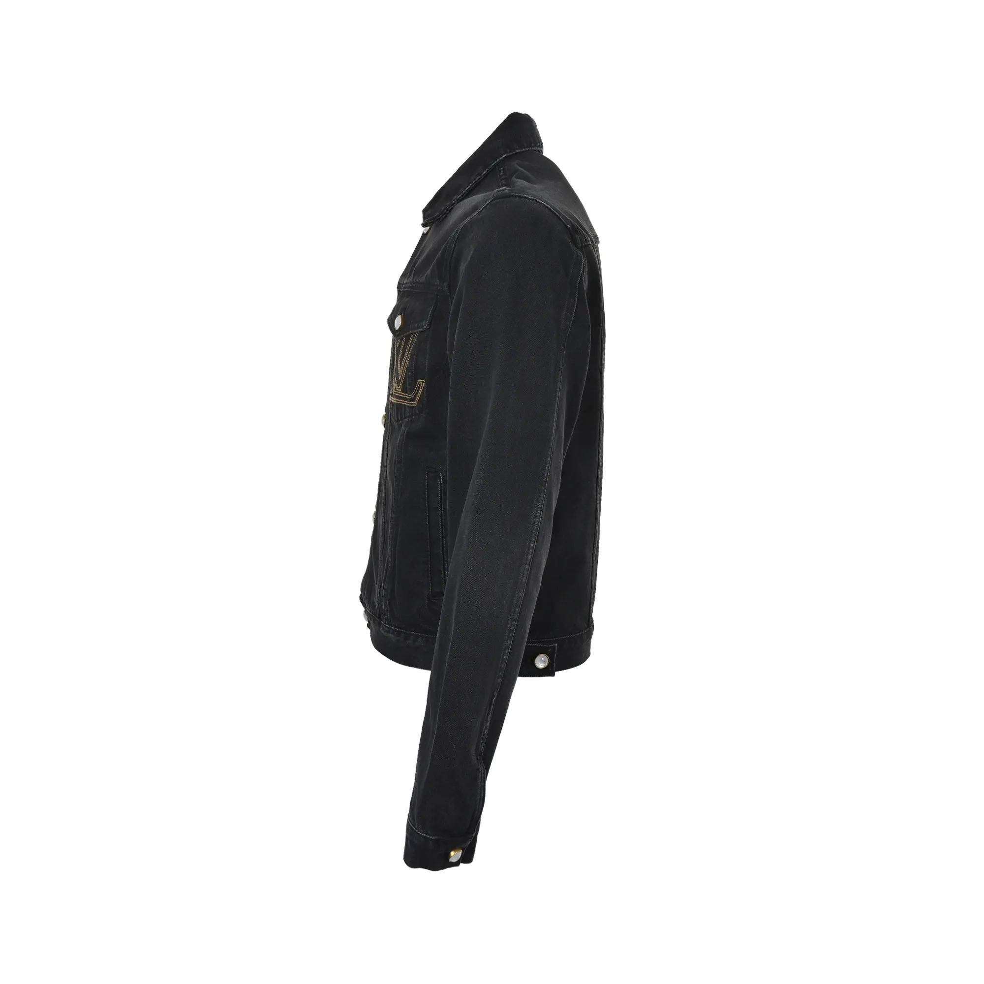 Louis Vuitton/Louis Vuitton 24Fw embroidered logo denim jacket